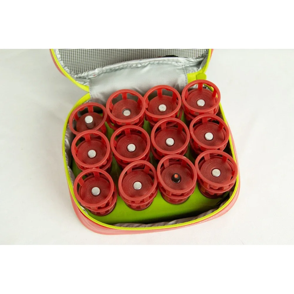 Remington All That! Travel Hair Roller Set Red Lime Green Case  Rollers H-1000